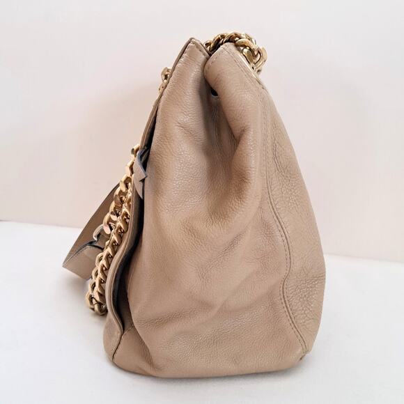 Valentino by Mario Valentino Luisa 2 Sauvage Leather Tote Bag in Taupe / Beige - Picture 6 of 12